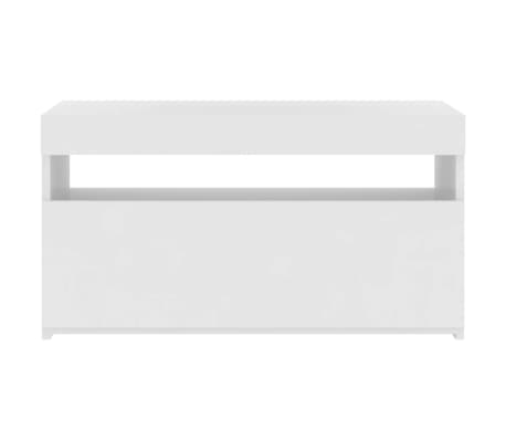 vidaXL Mueble de TV con luces LED blanco 75x35x40 cm