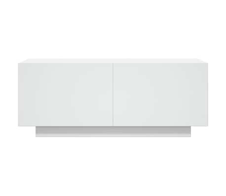vidaXL Mueble para TV madera contrachapada blanco 100x35x40 cm