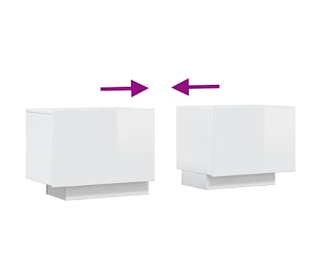 vidaXL Mueble de TV madera contrachapada blanco brillo 100x35x40 cm