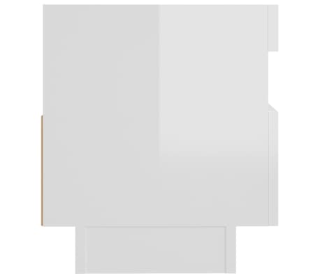 vidaXL Mueble de TV con luces LED blanco brillante 80x35x40 cm