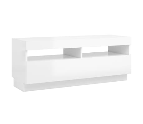 vidaXL Mueble de TV con luces LED blanco brillante 100x35x40 cm