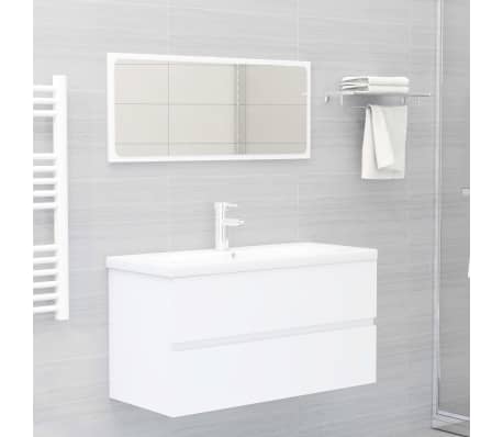 vidaXL Mueble de lavabo madera de ingeniería blanco 90x38,5x45 cm