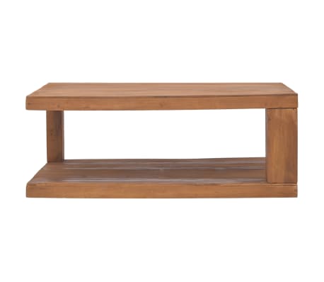 vidaXL Mesa de centro de madera maciza de teca 90x50x35 cm