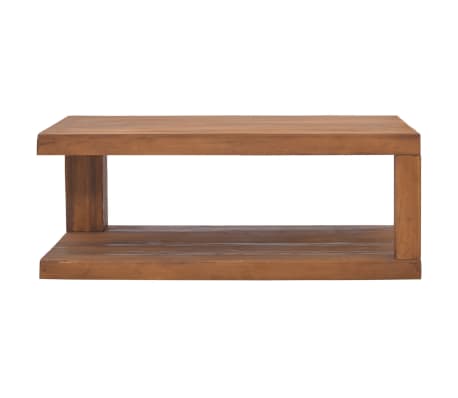 vidaXL Mesa de centro de madera maciza de teca 90x50x35 cm