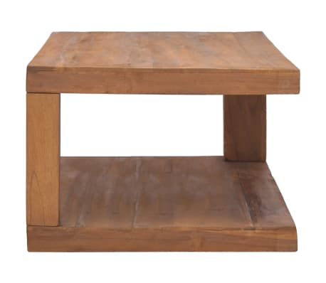 vidaXL Mesa de centro de madera maciza de teca 90x50x35 cm
