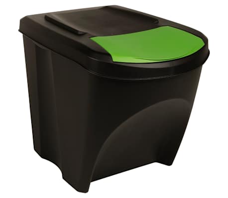 vidaXL Poubelles empilables 3 pcs Anthracite 75 L