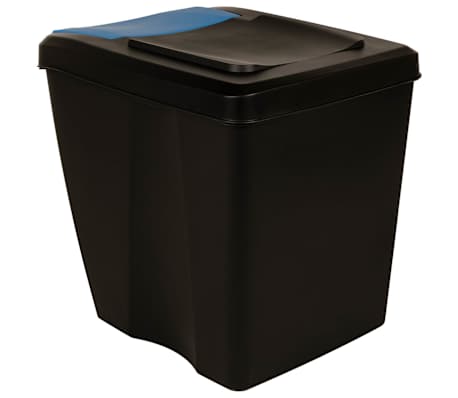 vidaXL Poubelles empilables 3 pcs Anthracite 75 L