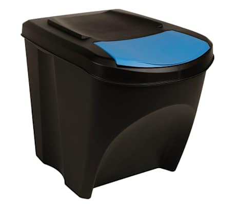 vidaXL Poubelles empilables 3 pcs Anthracite 75 L