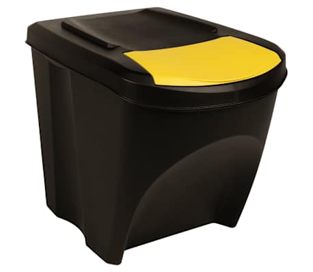 vidaXL Poubelles empilables 3 pcs Anthracite 75 L