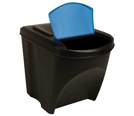vidaXL Poubelles empilables 3 pcs Anthracite 75 L