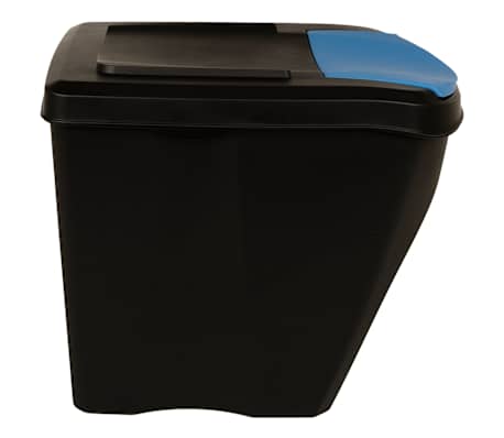 vidaXL Poubelles empilables 3 pcs Anthracite 75 L
