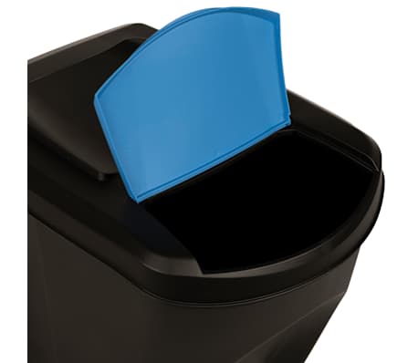 vidaXL Poubelles empilables 3 pcs Anthracite 75 L