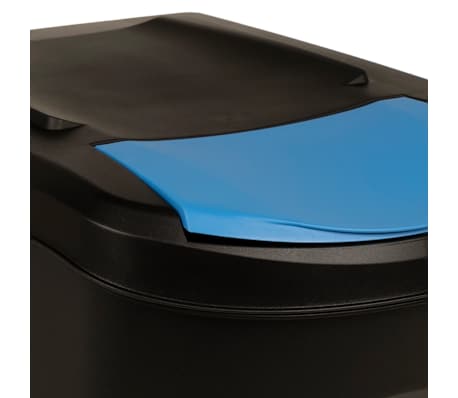 vidaXL Poubelles empilables 3 pcs Anthracite 75 L