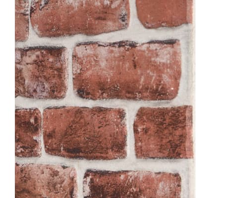 vidaXL Panneaux muraux 3D design brique marron foncé 10 pcs EPS