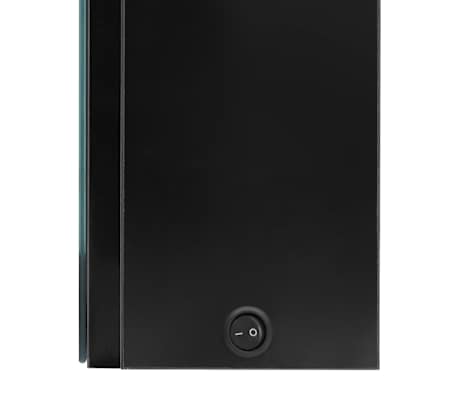 vidaXL Armario de baño con espejo LED negro brillante 80x12x68 cm