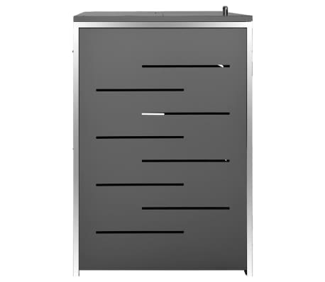 vidaXL Cobertizo para tres contenedores basura acero 207x77,5x112,5 cm