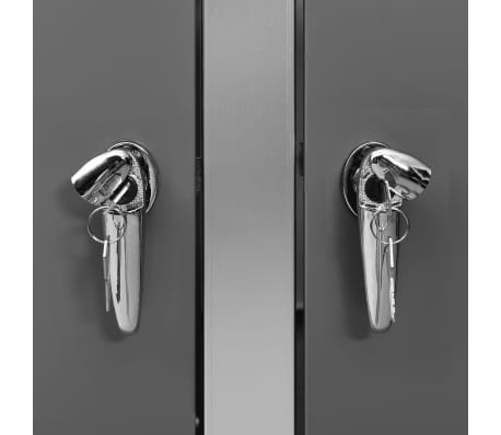 vidaXL Cobertizo para tres contenedores basura acero 207x77,5x112,5 cm