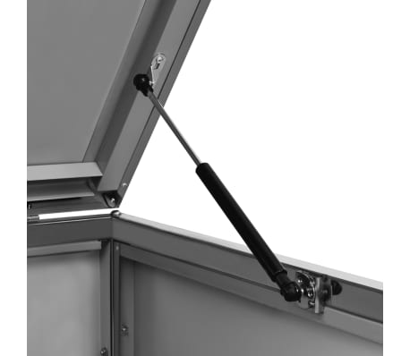 vidaXL Cobertizo para tres contenedores basura acero 207x77,5x112,5 cm