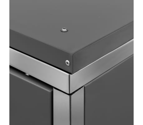 vidaXL Cobertizo para tres contenedores basura acero 207x77,5x112,5 cm