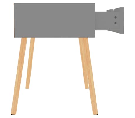 vidaXL Mesita de noche madera de ingeniería gris 40x40x56 cm
