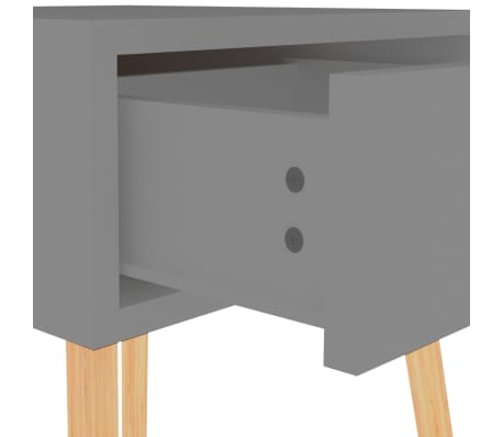 vidaXL Mesita de noche madera de ingeniería gris 40x40x56 cm