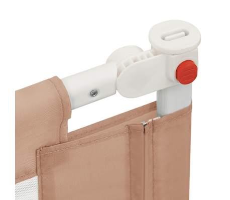 vidaXL Barrière de sécurité de lit d'enfant Taupe 180x25 cm Tissu