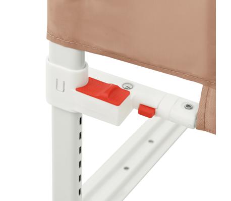 vidaXL Barrière de sécurité de lit d'enfant Taupe 180x25 cm Tissu
