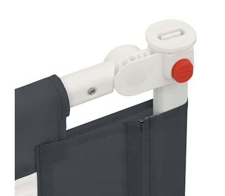 vidaXL Barrière de sécurité de lit d'enfant Gris foncé 160x25 cm Tissu