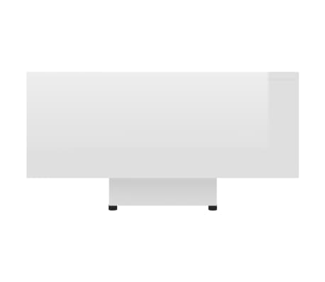 vidaXL Table basse Blanc brillant 85x55x31 cm Bois d'ingénierie