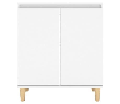vidaXL Aparador con patas madera contrachapada blanco 60x35x70 cm