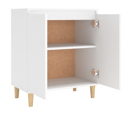 vidaXL Aparador con patas madera contrachapada blanco 60x35x70 cm