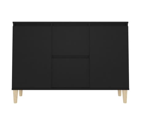 vidaXL Aparador de madera ingeniería negro 101x35x70 cm