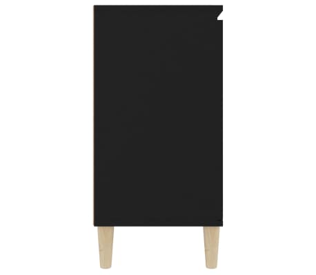 vidaXL Aparador de madera ingeniería negro 101x35x70 cm