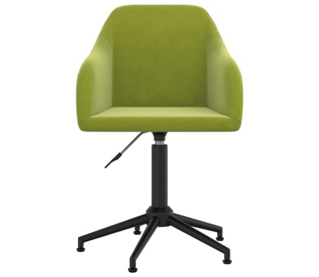 330682 vidaXL Chaise de salle à manger pivotante en velours vert clair