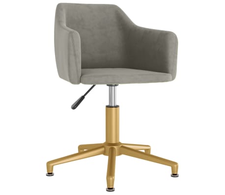 vidaXL Chaises de salle à manger pivotantes 2 pcs Velours gris clair