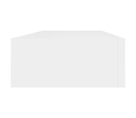 vidaXL Estantes de pared con cajón 2 uds MDF blanco 60x23,5x10 cm