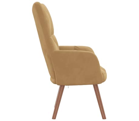 vidaXL Sillón de relax de terciopelo marrón