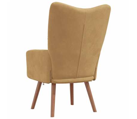 vidaXL Sillón de relax de terciopelo marrón