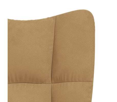 vidaXL Sillón de relax de terciopelo marrón