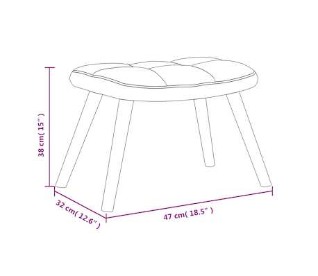 vidaXL Silla mecedora con reposapiés terciopelo marrón