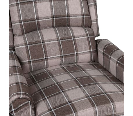 vidaXL Sillón de masaje reclinable de tela beige