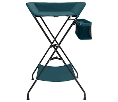 vidaXL Mesa cambiadora de hierro verde