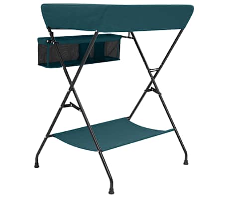 vidaXL Mesa cambiadora de hierro verde