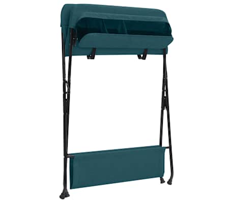 vidaXL Mesa cambiadora de hierro verde