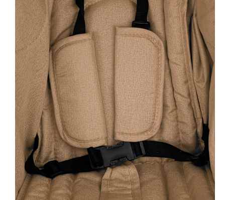 vidaXL Carrito para gemelos de acero gris taupé