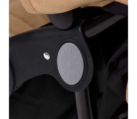vidaXL Carrito para gemelos de acero gris taupé