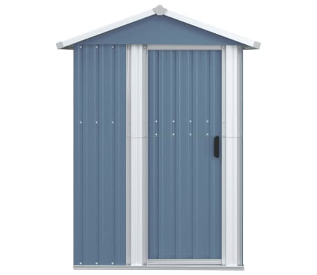 vidaXL Cobertizo de jardín acero galvanizado gris 126x97,5x177 cm