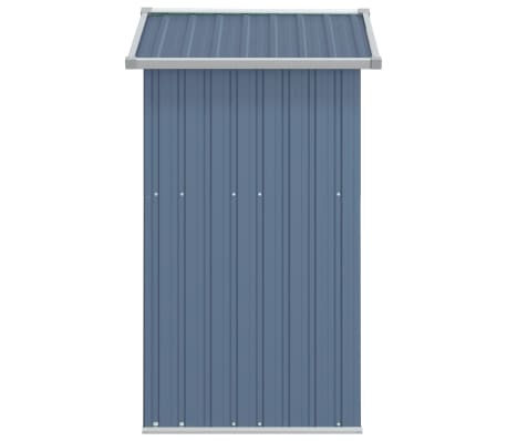 vidaXL Cobertizo de jardín acero galvanizado gris 126x97,5x177 cm