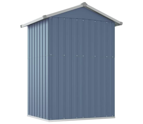 vidaXL Cobertizo de jardín acero galvanizado gris 126x97,5x177 cm