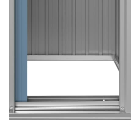 vidaXL Cobertizo de jardín acero galvanizado gris 126x97,5x177 cm